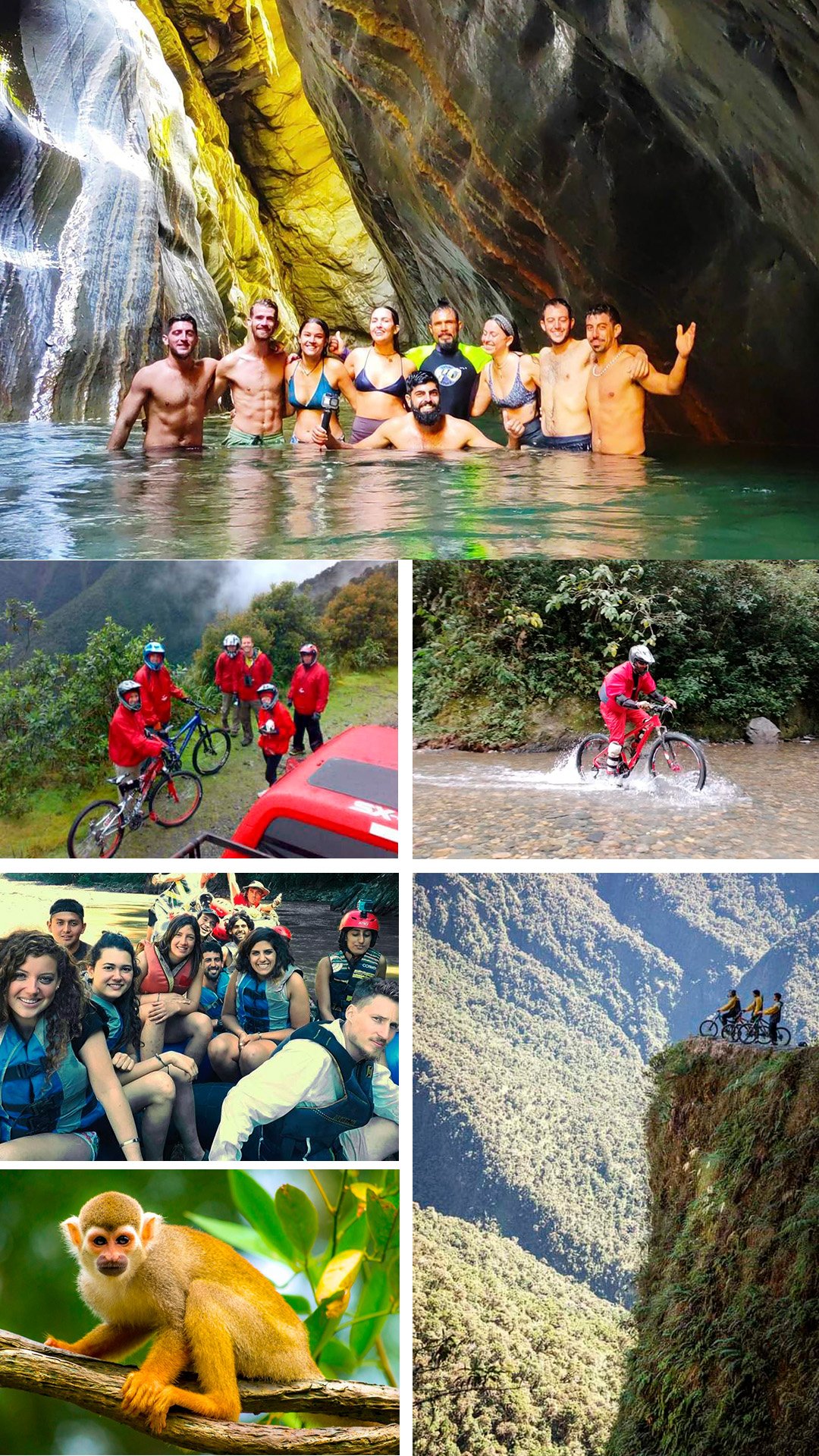 Rides death road Bolivia- rafting Rurrenabaque