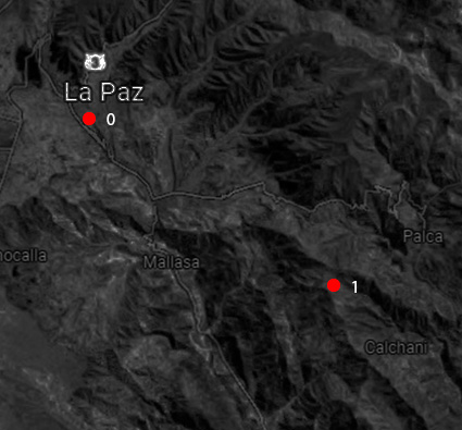 map La Paz - Camiraya