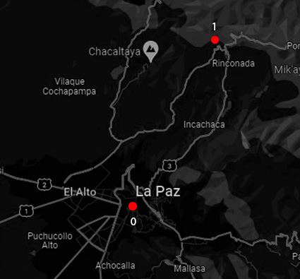 map La Paz - El Choro