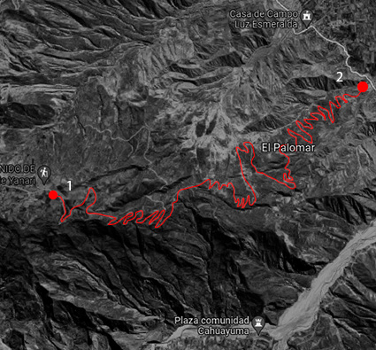 map MTB Yunari - Palomar